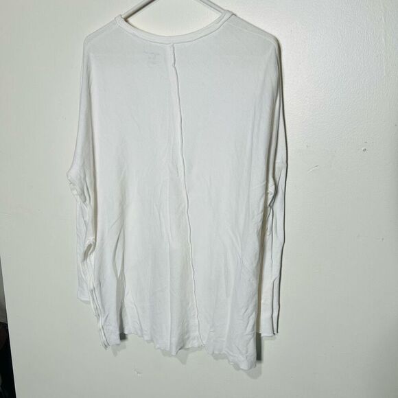 Anthropologie Out From Under White Cotton Hi Low Longsleeve Shirt - Picture 8 of 8